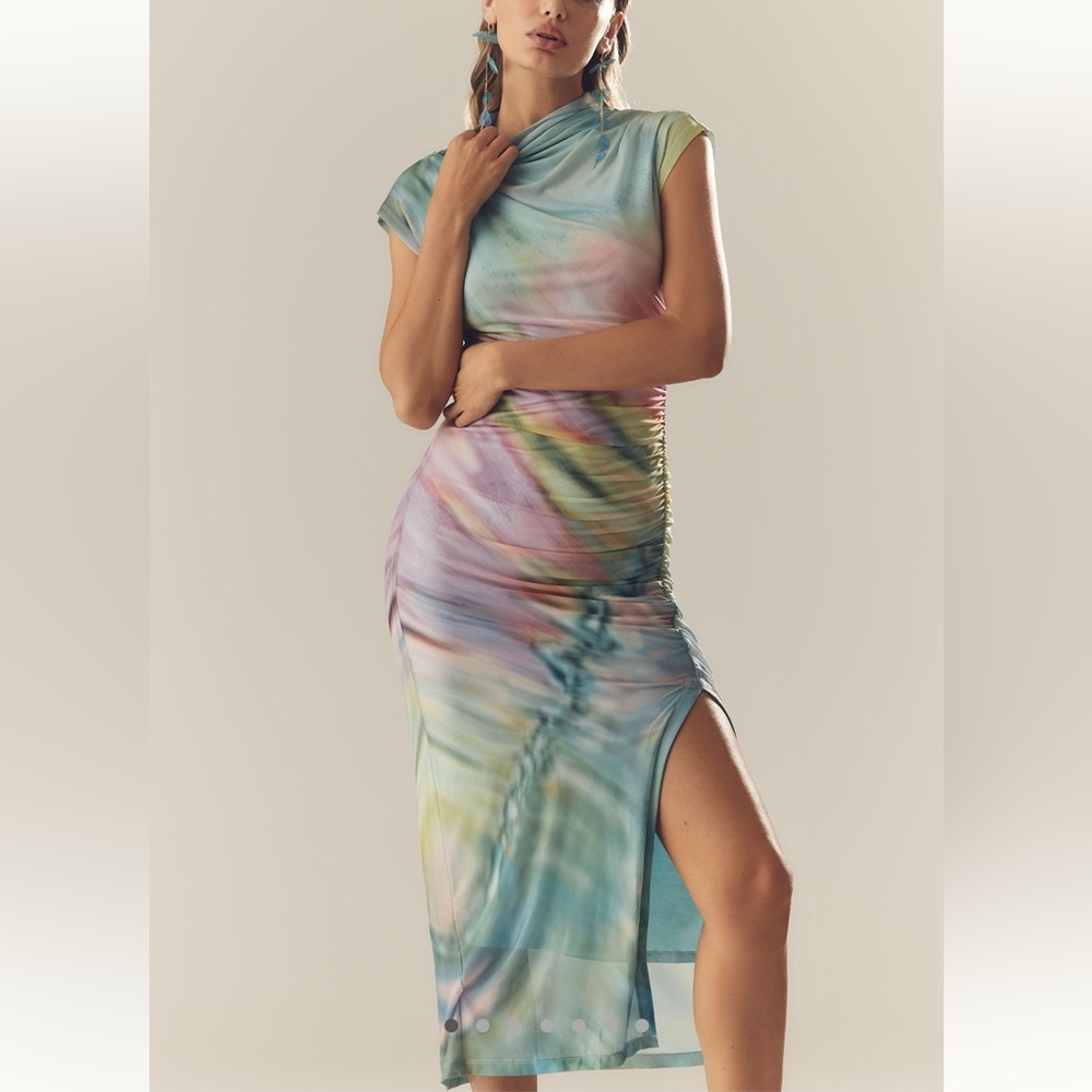 Anthropologie The Maya Ruched Dress